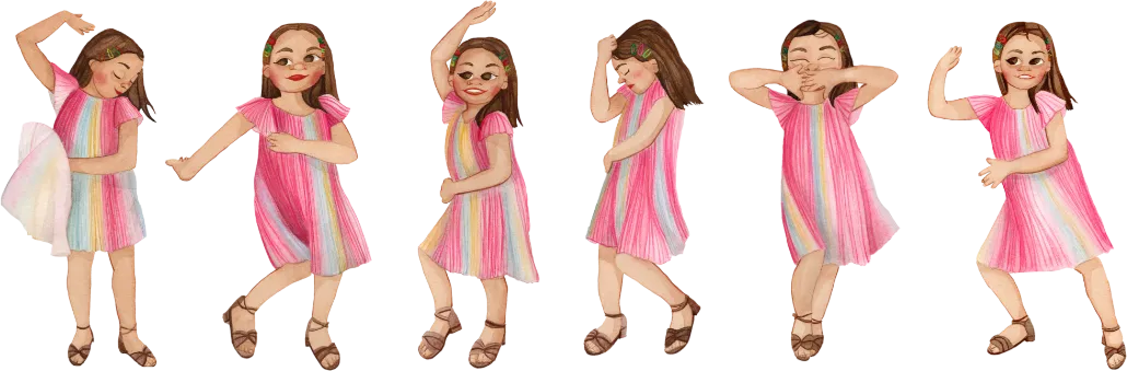 Commission illustration example — dancers