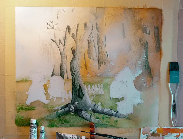 Painting in progress